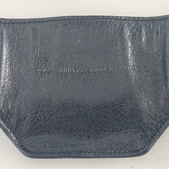 Balenciaga Black Leather Coin Purse Wrap Bracelet - Picture 3 of 5